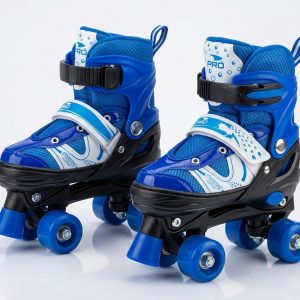 Patins Classic Roller Com Kit de Proteção 30-34-  Azul