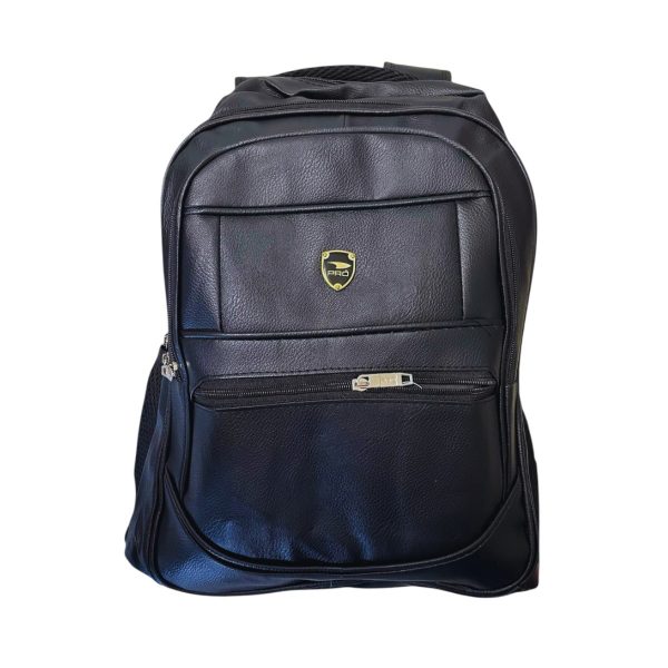 Mochila Bolsa De Couro Juvenil Masculina Reforçada Escolar - PRETA