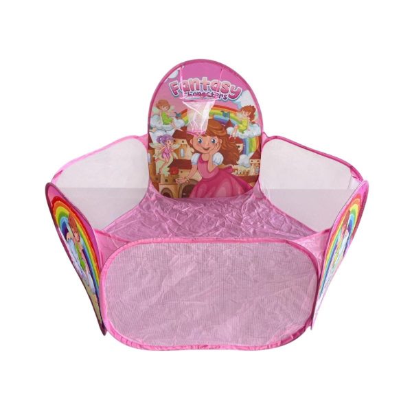 Piscina De Bolinhas Rosa Fantasy Infantil C/ Cesta Basquete
