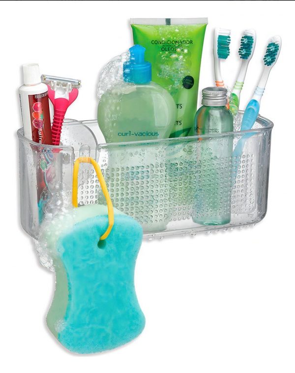 Porta Shampoo Banheiro De Parede Plus Com Ventosas