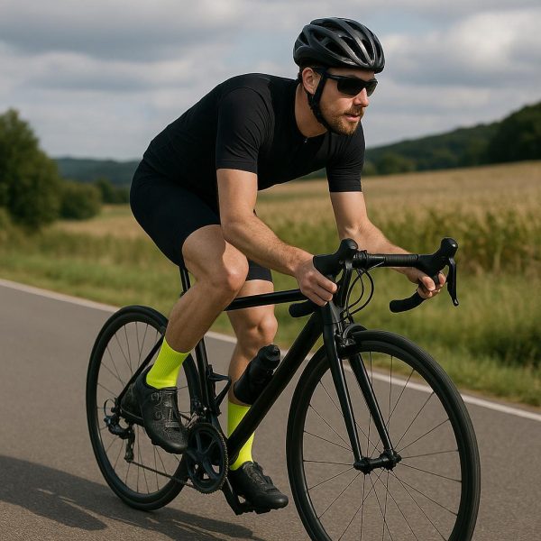 Meia Ciclismo Corrida Crossfit Compressão Bike Cano Médio PRETO - Imagem 6