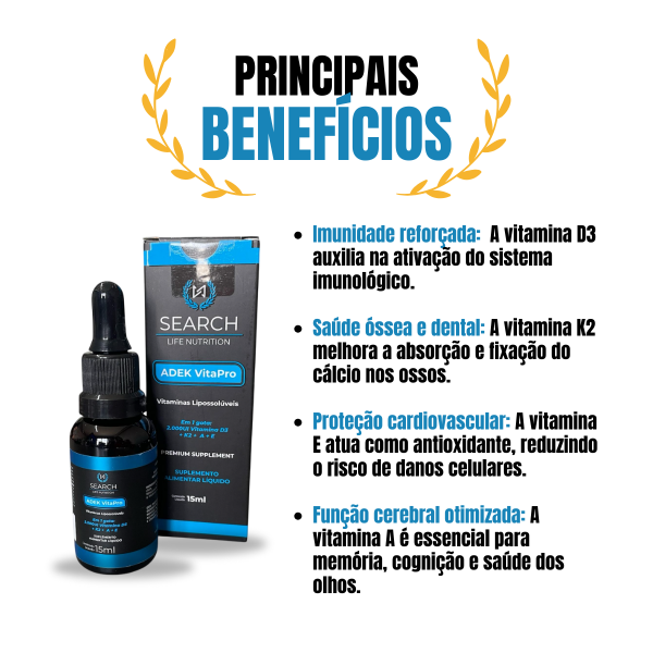 ADEK VitaPro - Vitaminas Lipossolúveis para Saúde Completa - Imagem 3