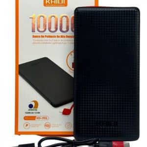 Carregador Portátil Kaidi Power Bank Original Slim 10.000mah Preto