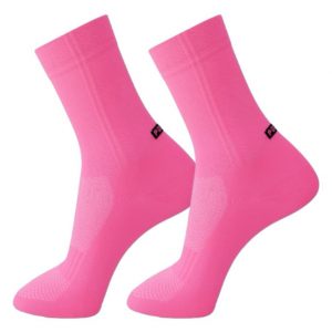Meia Ciclismo Corrida Crossfit Compressão Bike Cano Médio ROSA