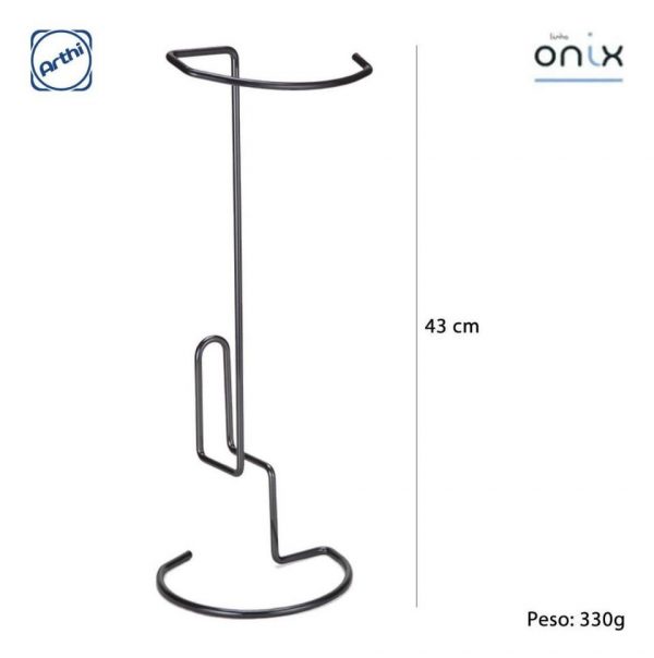 Porta Papel Higiênico Chão Com Dispenser Arthi Ônix - Imagem 3