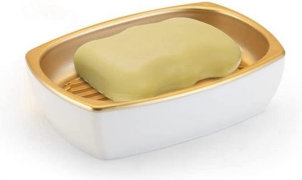 Saboneteira Conceito Luxo Moderno Branco Rose Gold Arthi - Imagem 3