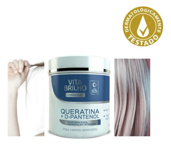 Máscara De Hidratação Queratina+d-pantenol 500g Vita Brilho