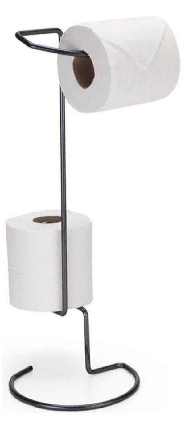 Porta Papel Higiênico Chão Com Dispenser Arthi Ônix