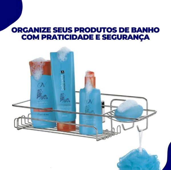 Suporte de Banheiro Parede com Ventosas Arthi ART1304 - Imagem 7
