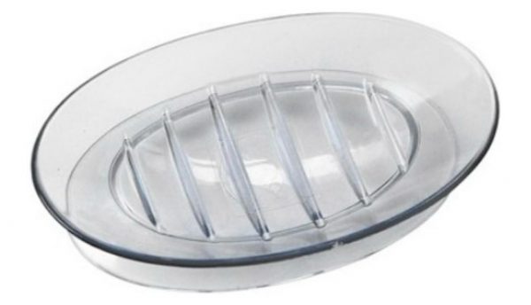 Saboneteira Silicone Com Ventosa Transparente Sucção Arthi - Imagem 3