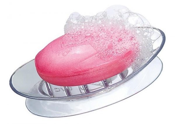 Saboneteira Silicone Com Ventosa Transparente Sucção Arthi