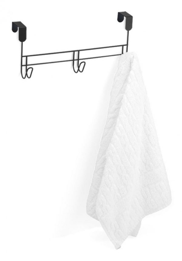 Suporte Para Porta Com 3 Ganchos Black