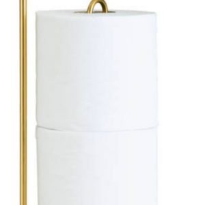 Suporte Triplo Para Papel Higiênico Dourado Fosco Arthi