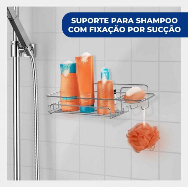 Suporte de Banheiro Parede com Ventosas Arthi ART1304 - Imagem 2