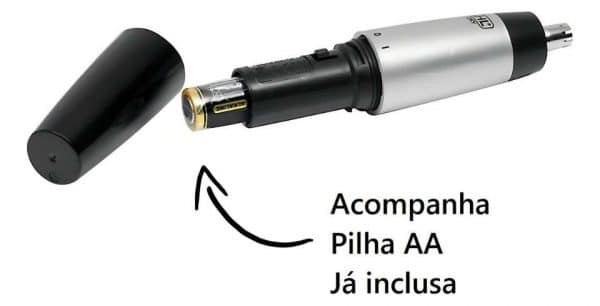 Máquina Cortadora De Pelos Nariz E Orelha Wahl Cor Preto/cinza Pilha-aa - Imagem 3