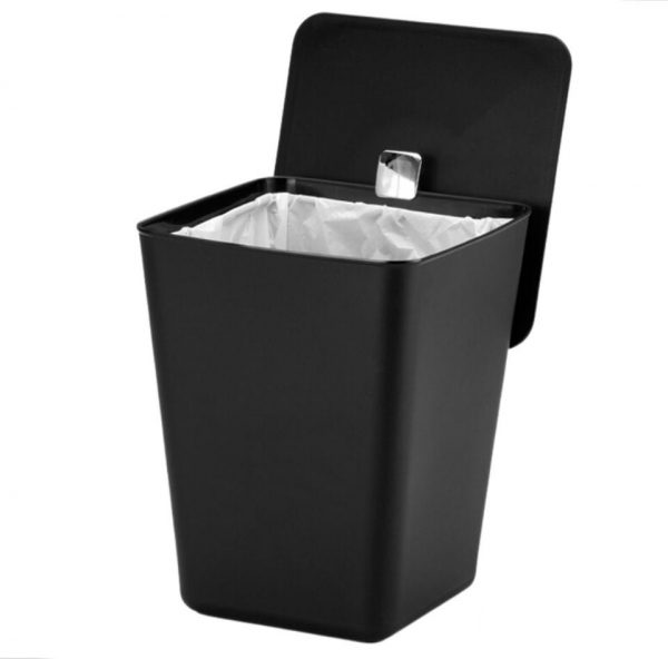 Lixeira Quadrada 7l Lavabo Banheiro Cozinha Com Aramado