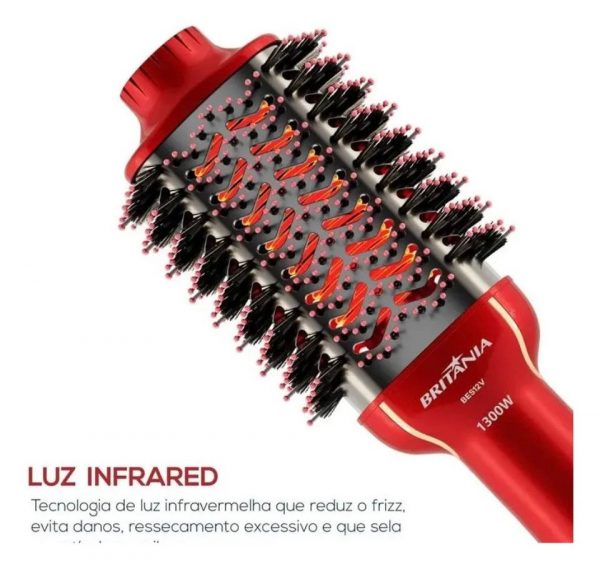 Escova Secadora Alisadora Modeladora Britânia 1300w Bilvolt - Imagem 8