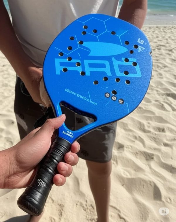 Raquete Beach Tennis Profissional 100% Carbono Leve Resistente 325g