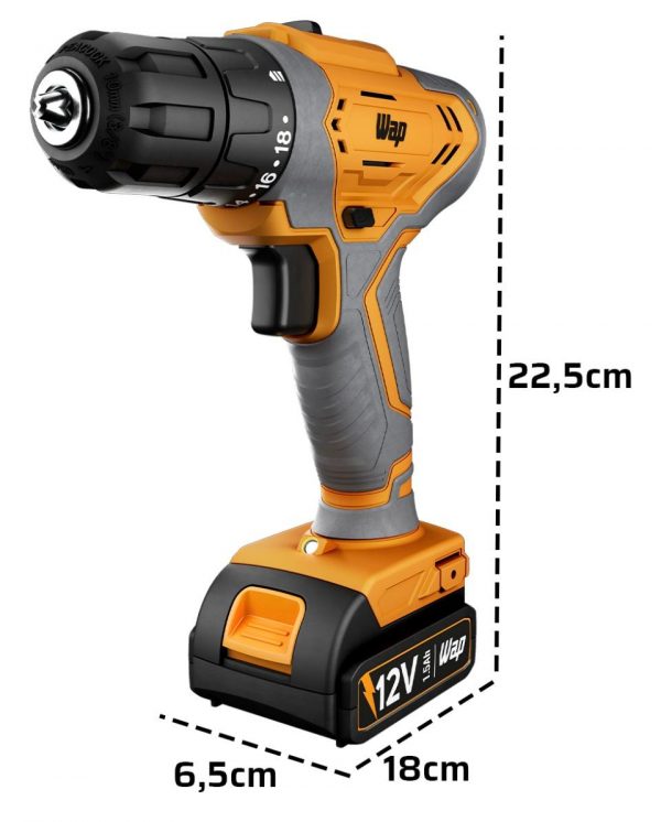 Furadeira 12v Wap + Maleta E Brocas 12k3.2 BIVOLT - Imagem 11
