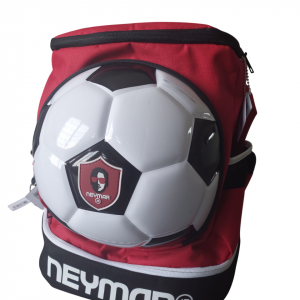 Mochila Estampada Estrela Do Futebol Neymar Jr Com jogo Vermelha e Preta