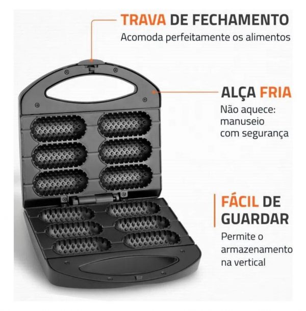 Mondial crepeira CP-01 crepe e hot dog cor preto e inox - Imagem 2