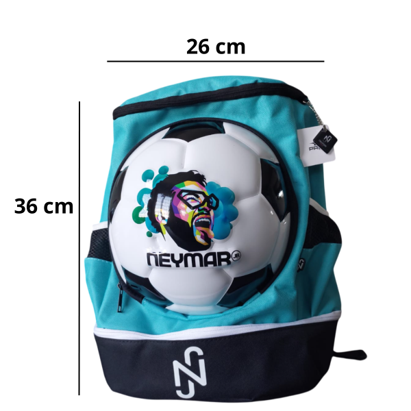 Mochila Estampada Estrela Do Futebol Neymar Jr Com jogo Vermelha e Preta - Imagem 4