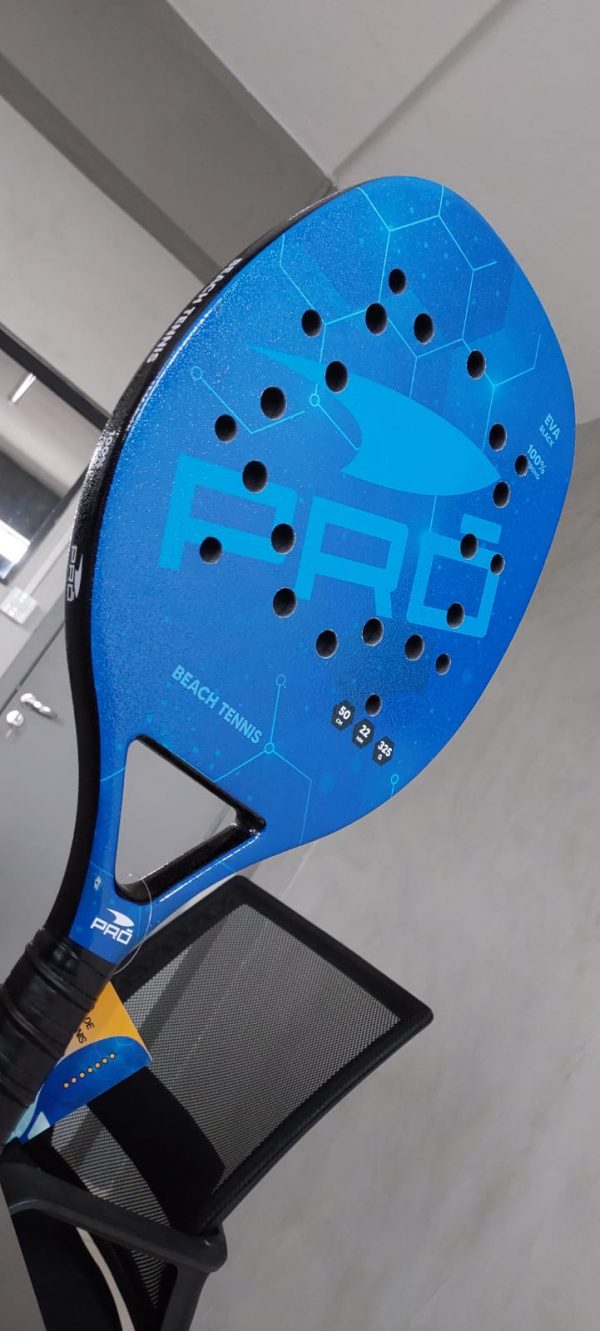 Raquete Beach Tennis Profissional 100% Carbono Leve Resistente 325g - Imagem 3