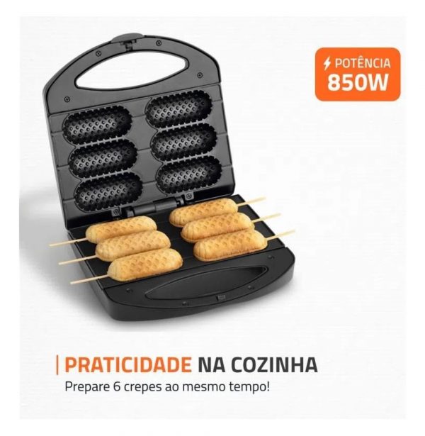 Mondial crepeira CP-01 crepe e hot dog cor preto e inox - Imagem 10