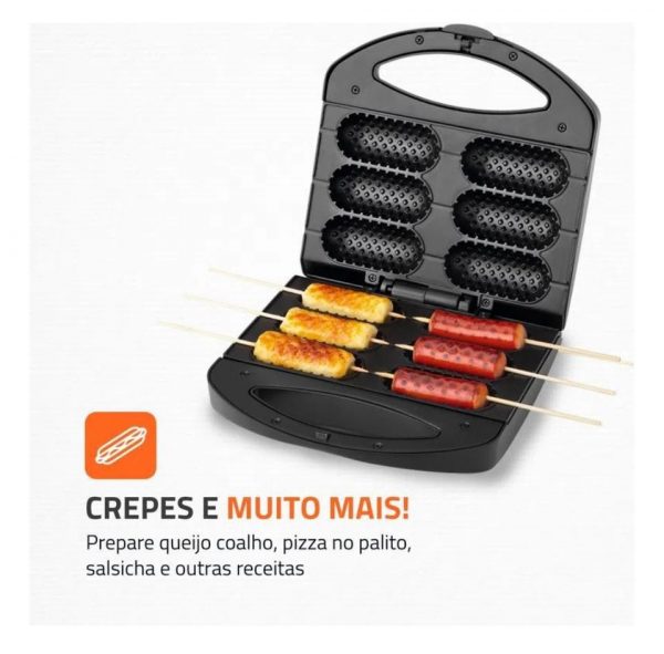 Mondial crepeira CP-01 crepe e hot dog cor preto e inox - Imagem 11