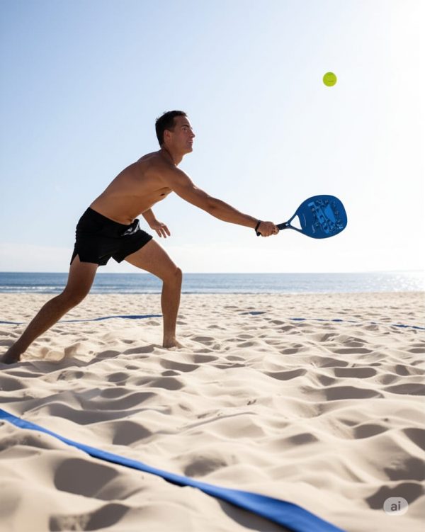 Raquete Beach Tennis Profissional 100% Carbono Leve Resistente 325g - Imagem 4