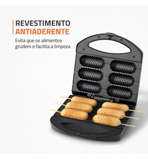 Mondial crepeira CP-01 crepe e hot dog cor preto e inox - Imagem 4