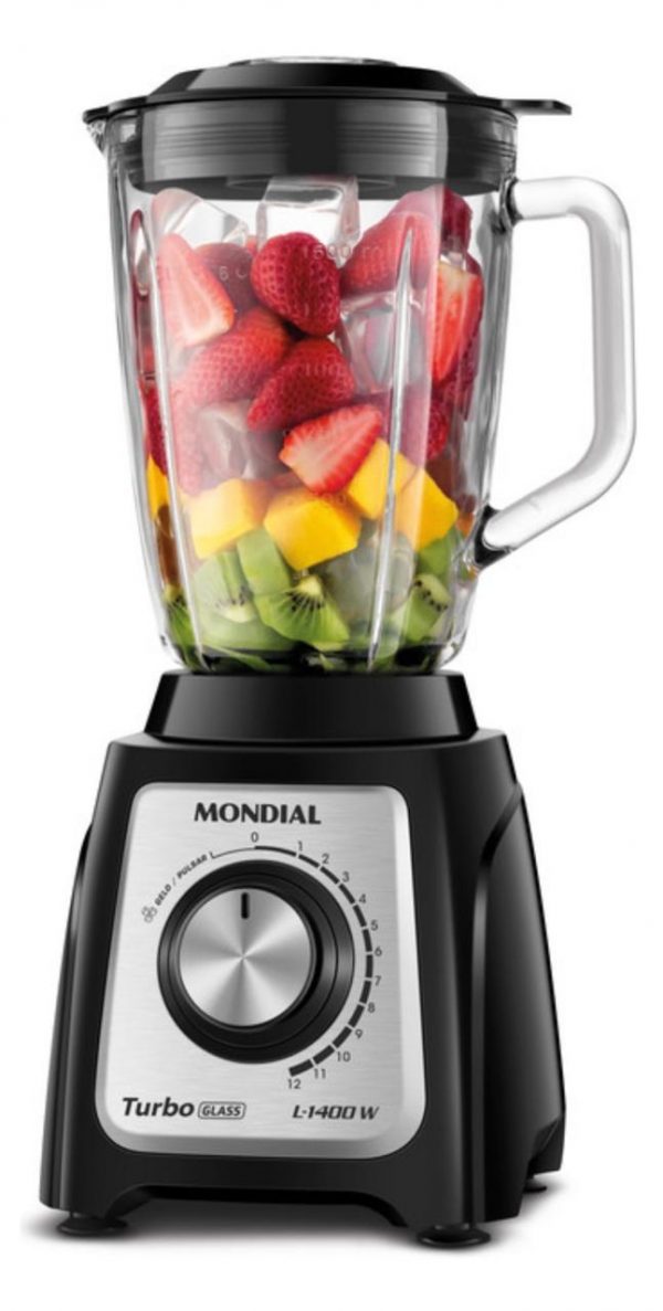 Liquidificador Turbo Glass Jarra de Vidro Mondial 1400W - L-1400 GI