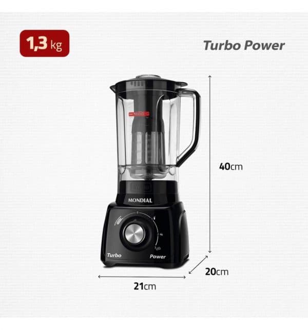 Liquidificador Turbo Power Mondial 550W - L-99 FB - Imagem 3