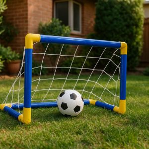 kit mini golzinho + bola + bomba para meninos infantil futebol Pais & Filhos cor azul