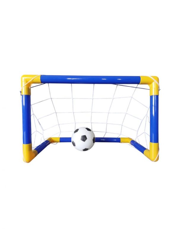 kit mini golzinho + bola + bomba para meninos infantil futebol Pais & Filhos cor azul - Imagem 10