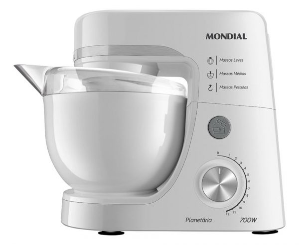 Batedeira Planetária 700w BP-03-W Branca Mondial Cor Branco Frequência 60 110v