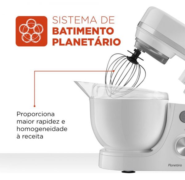 Batedeira Planetária 700w BP-03-W Branca Mondial Cor Branco Frequência 60 110v - Imagem 3