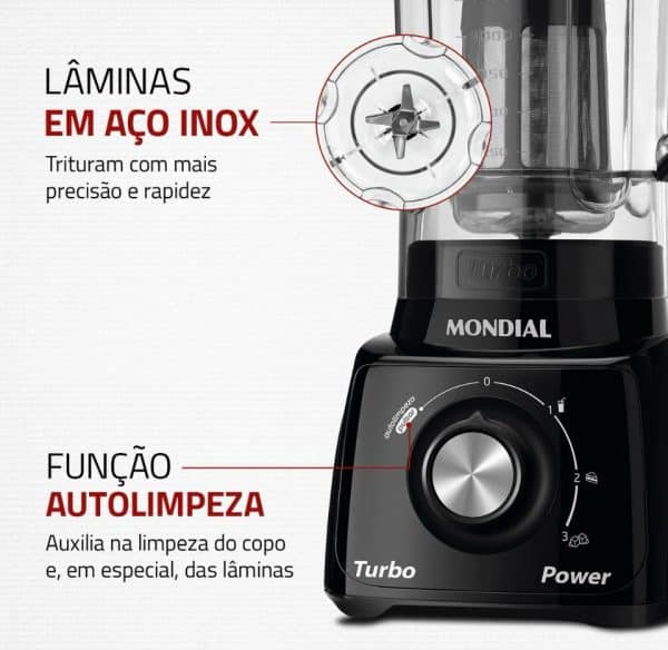 Liquidificador Turbo Power Mondial 550W - L-99 FB - Imagem 8