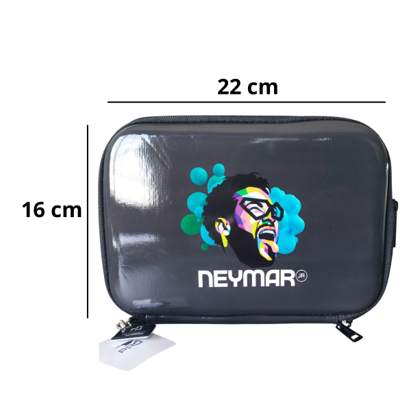 Bolsa De Lápis Esportiva Football Star Neymar Bolsa De Lápis CINZA - Imagem 2