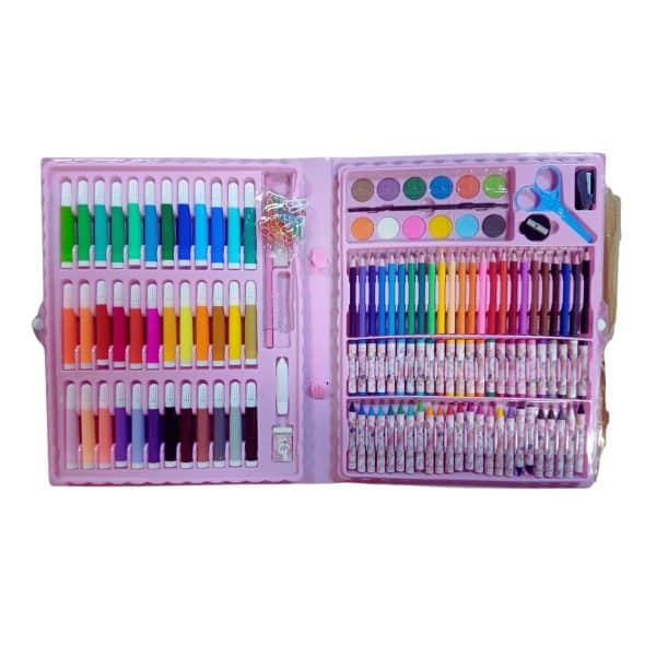 Kit Escolar Menina Maleta Grande Pintura 150 Pçs Unicornio Premium - Imagem 8