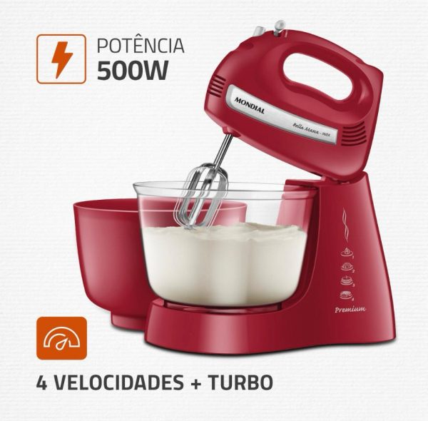 Batedeira Bella Massa Mondial 500W - B-29 NP 110v - Imagem 5