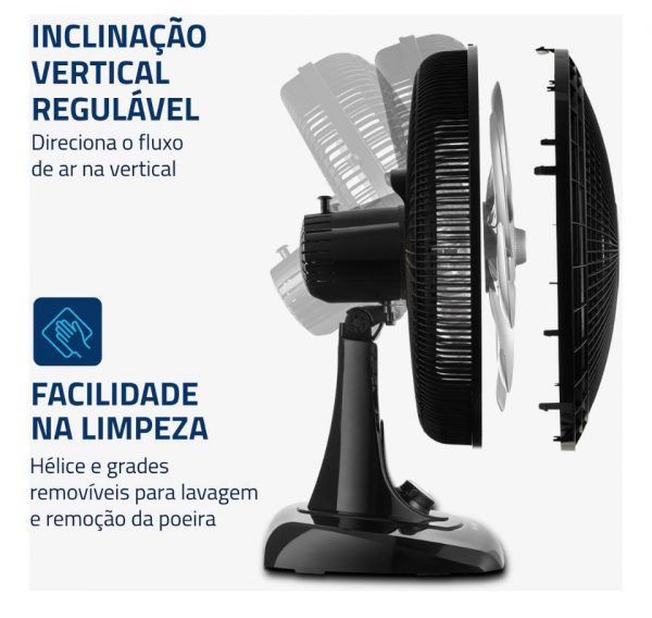 Ventilador de Mesa 40cm Super Power Mondial 140W - VSP-40-B - Imagem 2