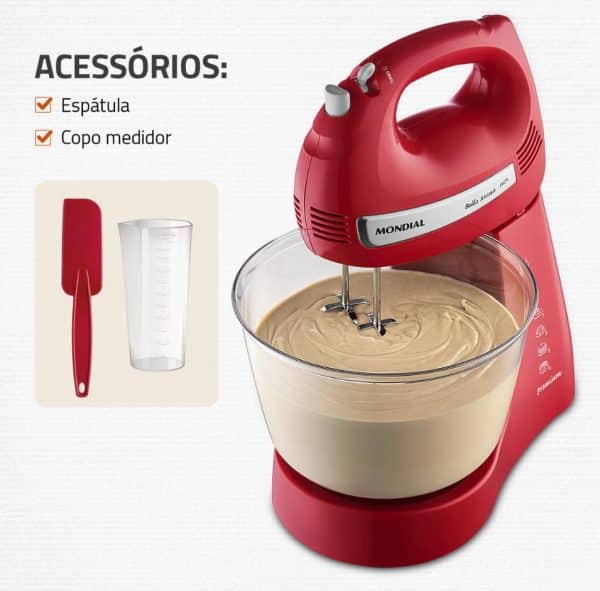Batedeira Bella Massa Mondial 500W - B-29 NP 110v - Imagem 8