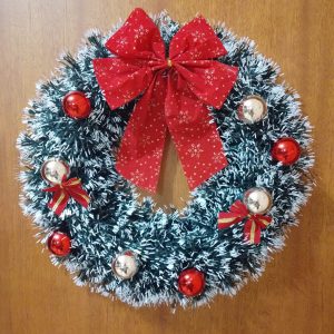 Guirlanda De Feliz Natal Especial Enfeite De Porta 40cm Feito a mão