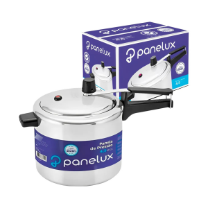 Panela De Pressão 4,5 Litros Alumínio Polido Panelux Classic Cor Cinza