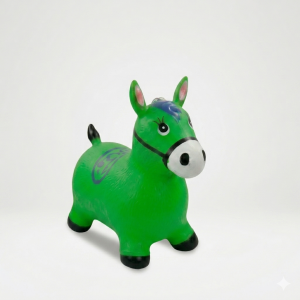 Cavalinho De Borracha Verde Upa Upa  Pula pula Brinquedo