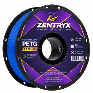 Filamento 3d Petg Azul Zentryx 1kg 1.75mm Premium