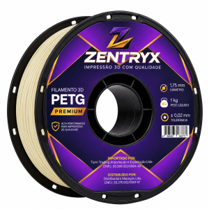 Filamento 3d Petg Bege Zentryx 1kg 1.75mm Premium