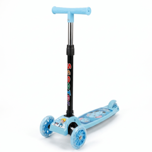 Patinete Infantil Scooter com rodas de LED Azul Ajustável