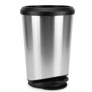 Lixeira 10L Com Pedal Label Prata Arqplas